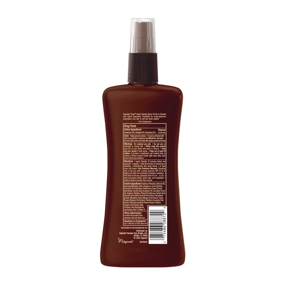 Hawaiian Tropic Tanning Oil Spray close-up showing nozzle