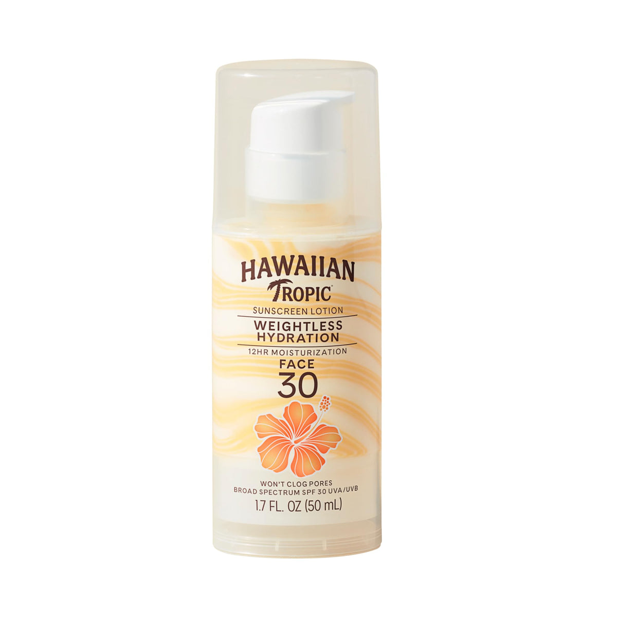 Hawaiian Tropic Weightless Hydration SPF 30 Face Sunscreen front view
