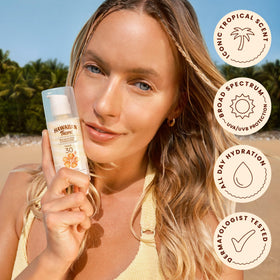 Hawaiian Tropic Weightless Hydration SPF 30 Face Sunscreen lifestyle scene