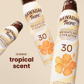 Hawaiian Tropic Weightless Hydration SPF 30 Sunscreen Spray back view