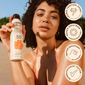 Hawaiian Tropic Weightless Hydration SPF 30 Sunscreen Spray twist-lock top