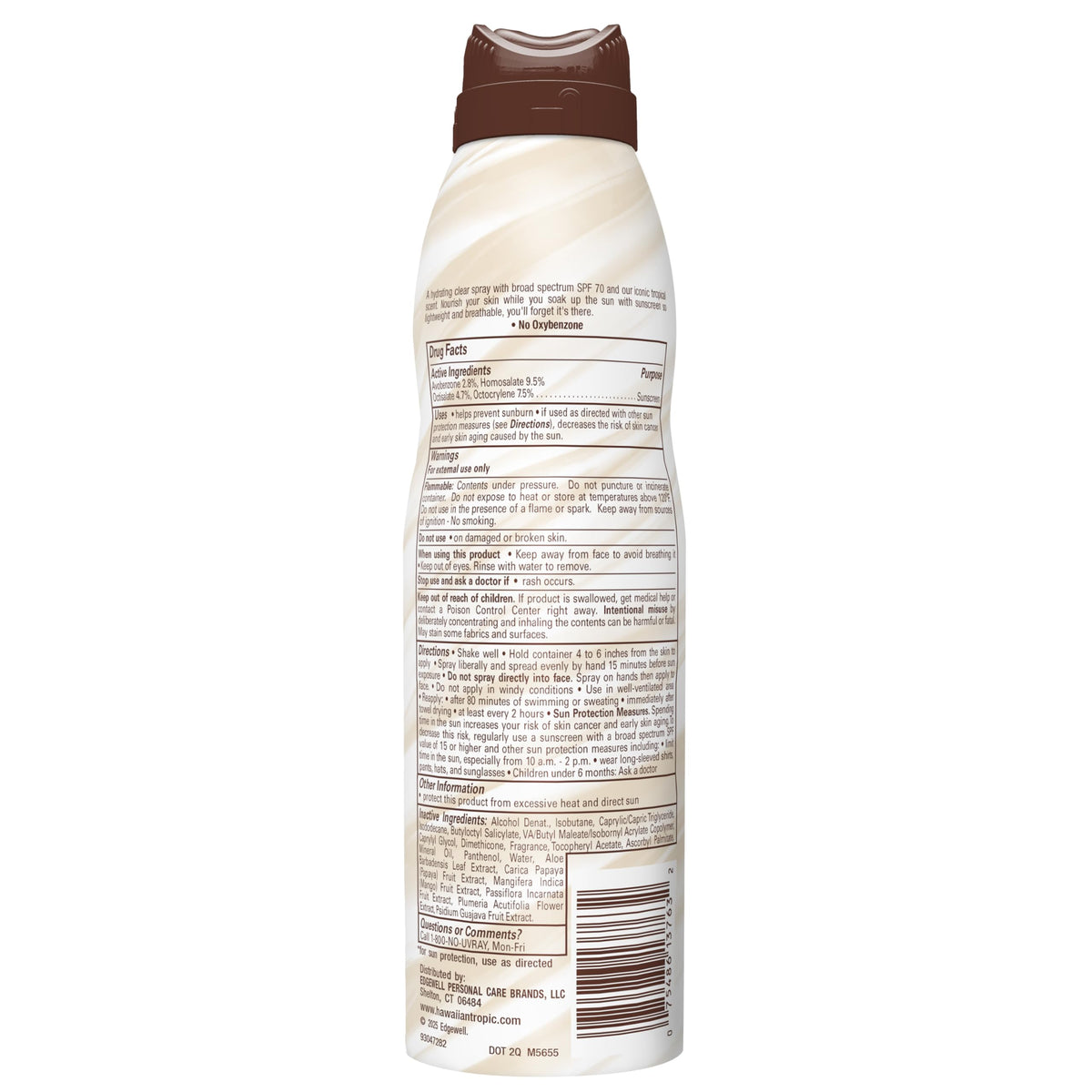 Hawaiian Tropic Weightless Hydration sunscreen in beach setting
