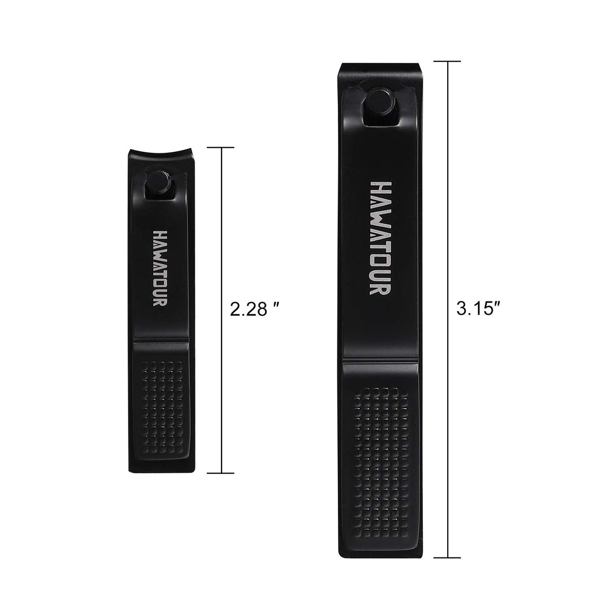 HAWATOUR Nail Clippers Set with both clippers visible