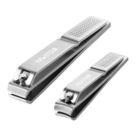 HAWATOUR Nail Clippers Set with tin case front view