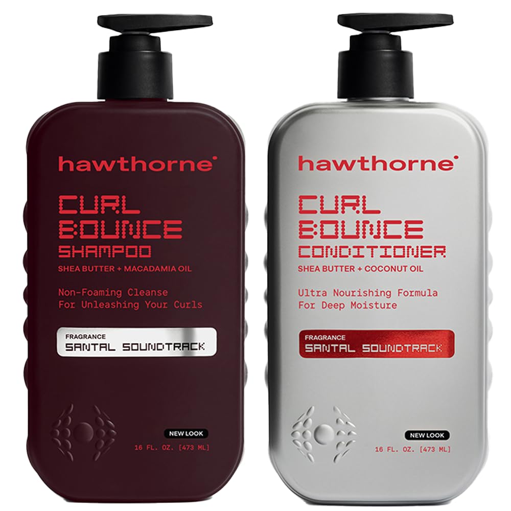 Hawthorne Curl Bounce Shampoo front view, 16 oz bottle