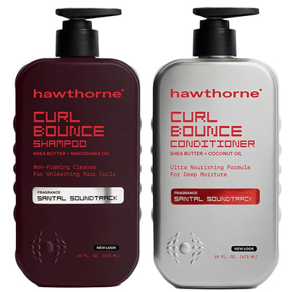 Hawthorne Curl Bounce Shampoo front view, 16 oz bottle