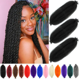 Hbegant Afro Twist Hair 24 inch 3 packs front view