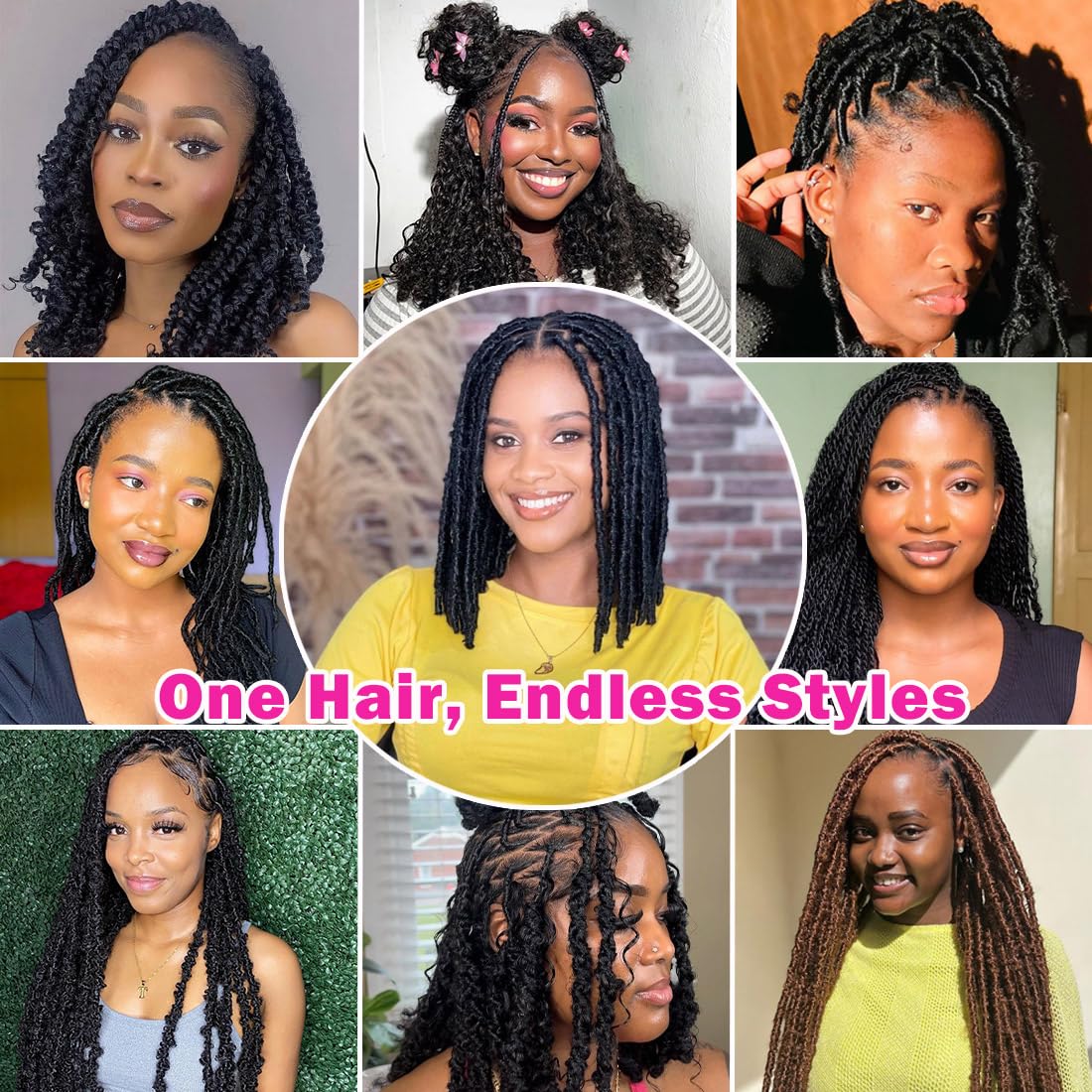 Hbegant Afro Twist Hair 24 Inch displayed with accessories