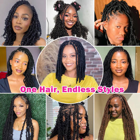 Hbegant Afro Twist Hair 24 Inch displayed with accessories