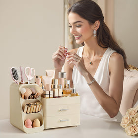 HBlife Makeup Organizer lifestyle scene on a vanity