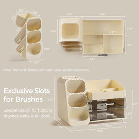 HBlife Makeup Organizer on a bathroom counter with skincare products