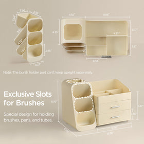 HBlife Makeup Organizer on a bathroom counter with skincare products