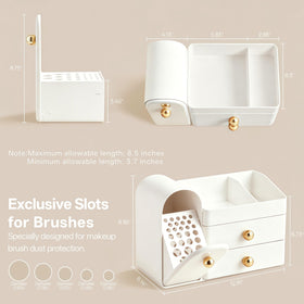 HBlife Makeup Organizer top view with skincare products