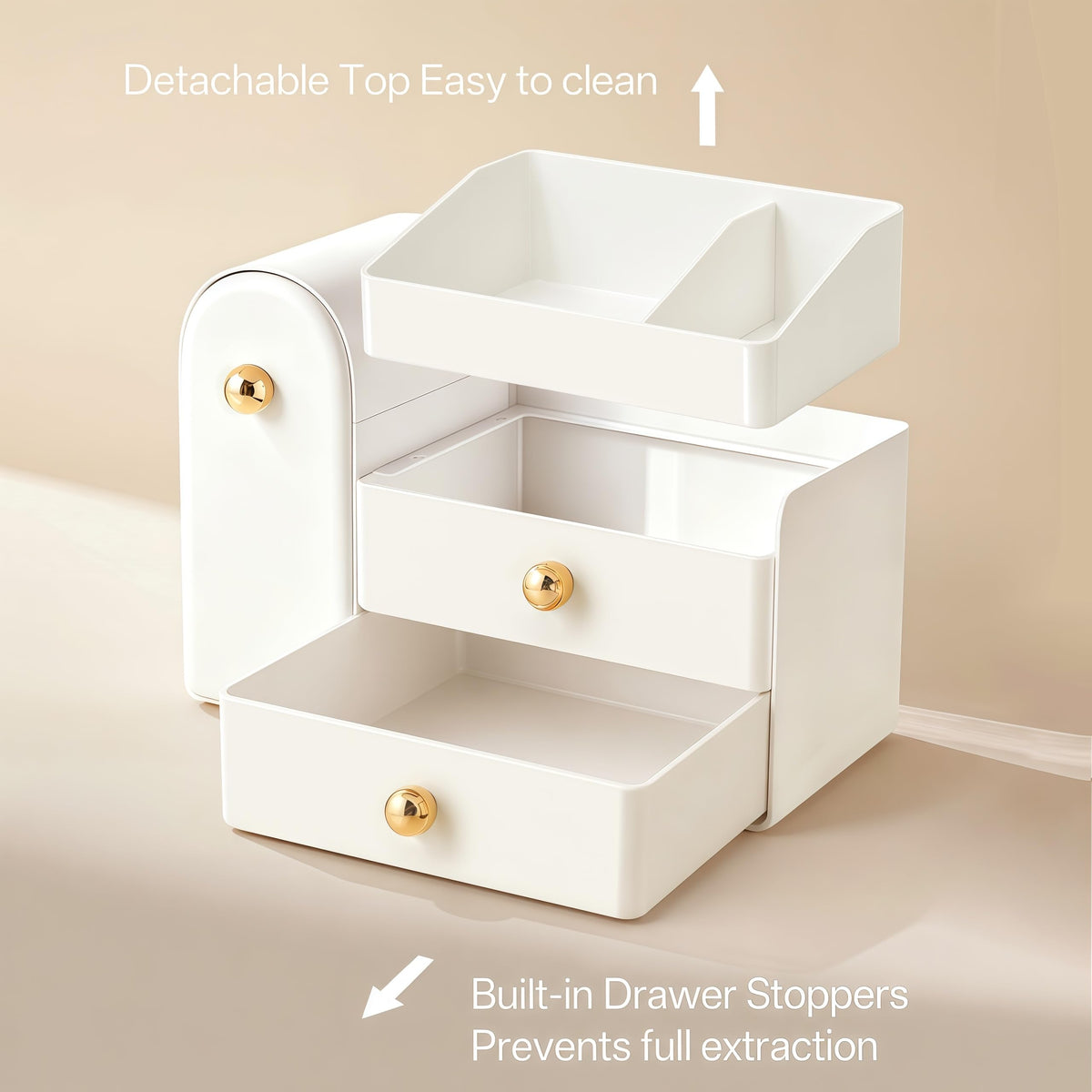 HBlife Makeup Organizer with detachable components for cleaning