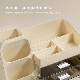 HBlife Makeup Organizer with lipsticks and nail polishes stored