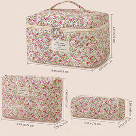 HBselect makeup bag set displayed on a vanity