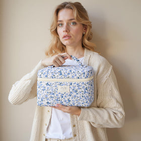HBselect makeup bags in a suitcase ready for travel
