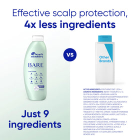 Head & Shoulders BARE Sensitive Scalp Care Shampoo in bathroom setting