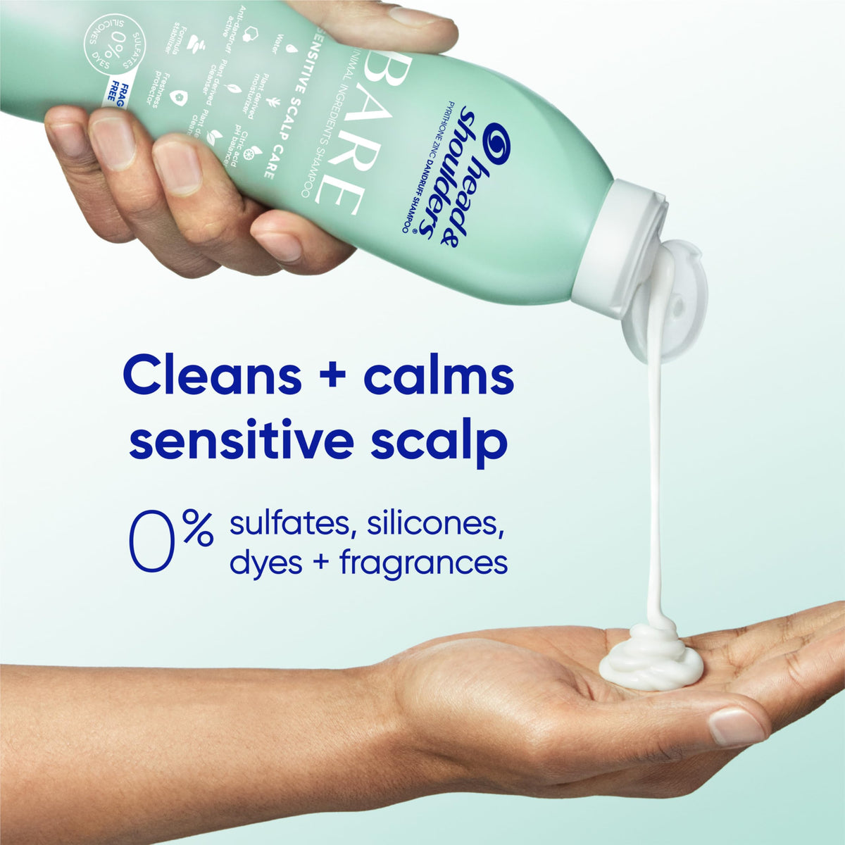Head & Shoulders BARE Sensitive Scalp Care Shampoo packaging details
