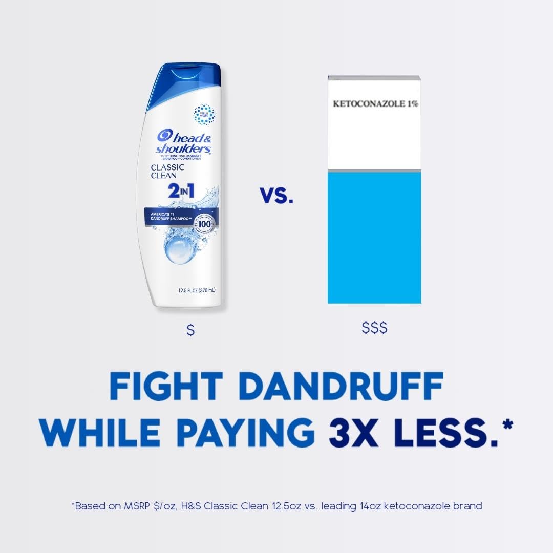 Head & Shoulders Classic Clean 2-in-1 bottle back view
