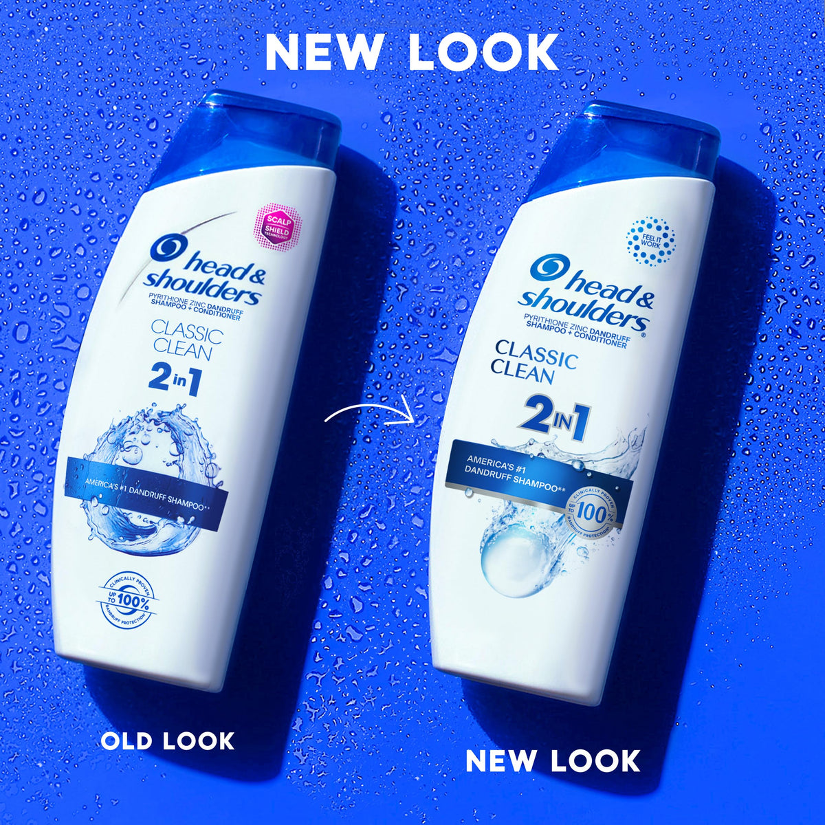 Head & Shoulders Classic Clean 2-in-1 Shampoo and Conditioner back view