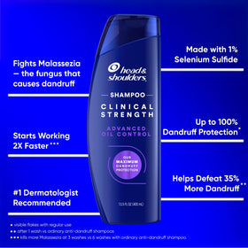 Head & Shoulders Clinical Strength Anti-Dandruff Shampoo in a bathroom setting