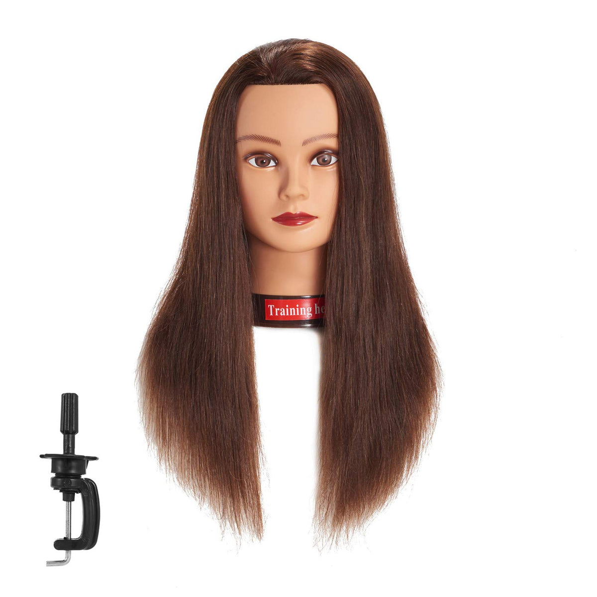 Headwinn 20-22 inch human hair mannequin head front view