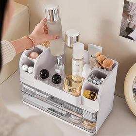 Heaime Makeup Organizer side view highlighting storage space