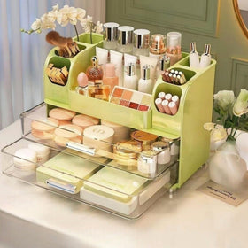 Heaime Makeup Organizer top view showing compartments