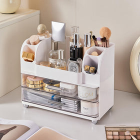 Heaime Makeup Organizer with skincare products displayed