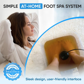 Healifeco Ionic Foot Spa with feet submerged in water