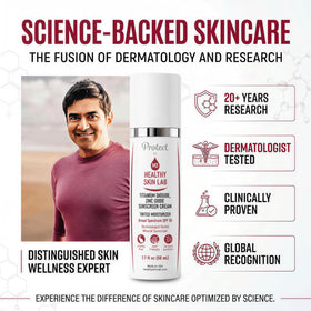 Healthy Skin Lab Protect Tinted Moisturizer SPF 50 lifestyle scene