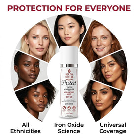 Healthy Skin Lab Protect Tinted Moisturizer SPF 50 on a vanity