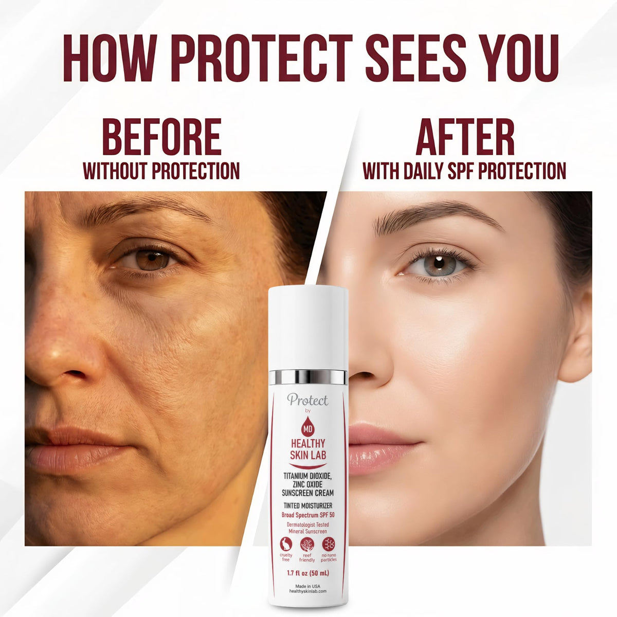 Healthy Skin Lab Protect Tinted Moisturizer SPF 50 with hyaluronic acid