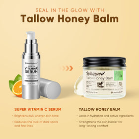 HealthyDerm Beef Tallow Honey Balm 4oz packaging