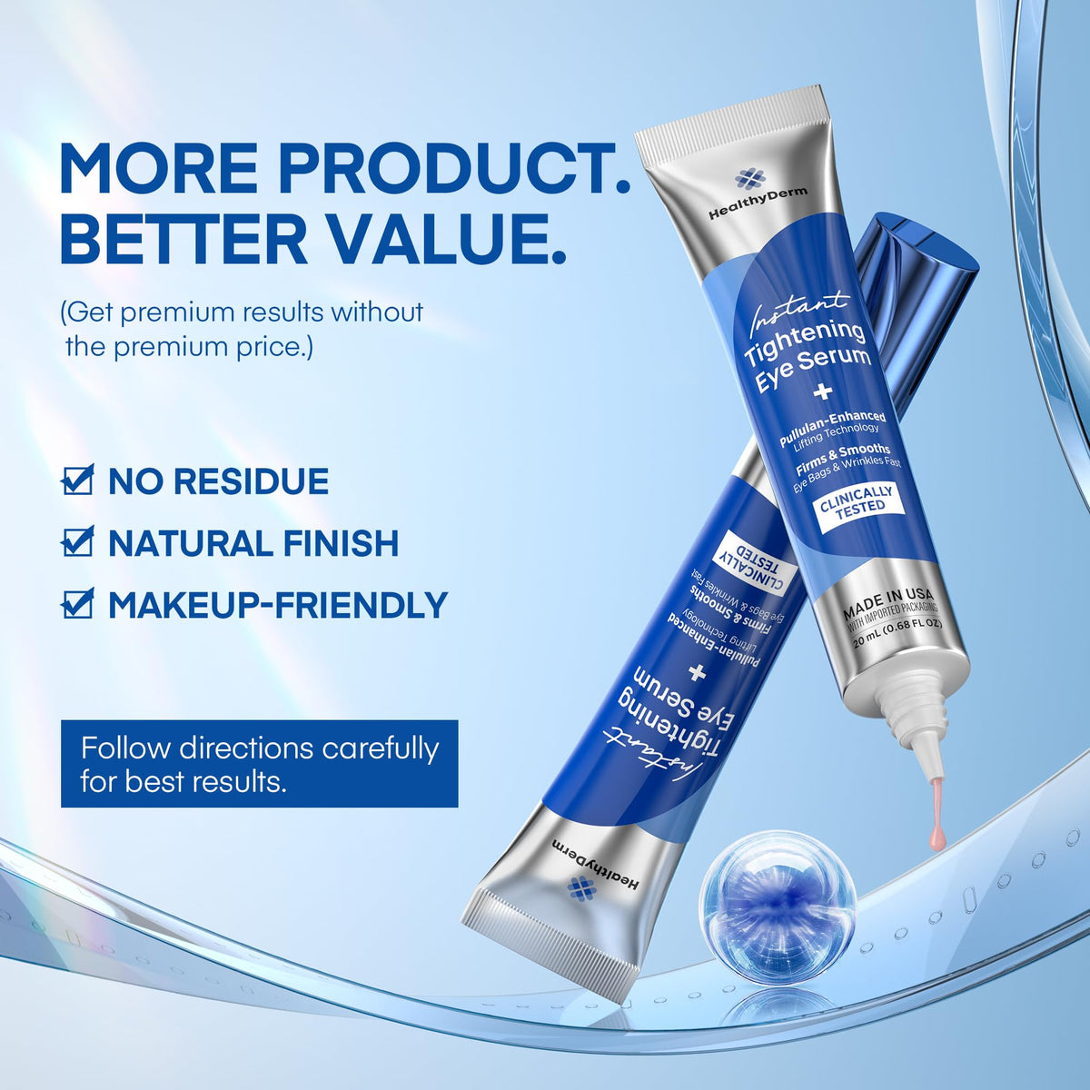 HealthyDerm Instant Under Eye Lift Serum ingredients list