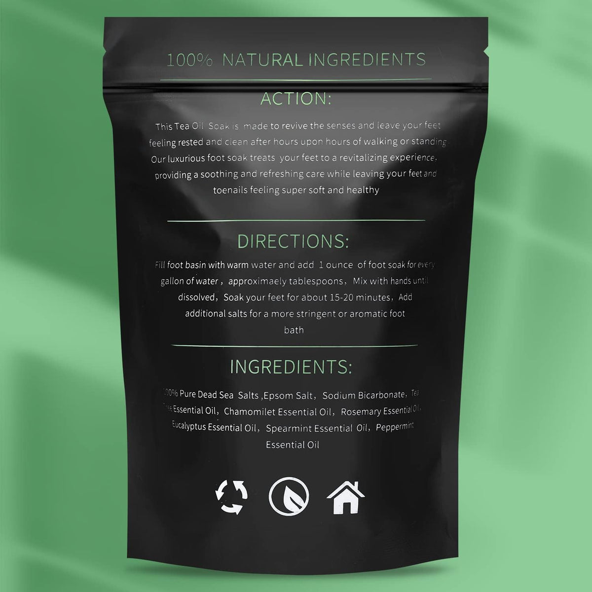 HEAMAVIN Tea Tree Oil Foot Soak being poured into water