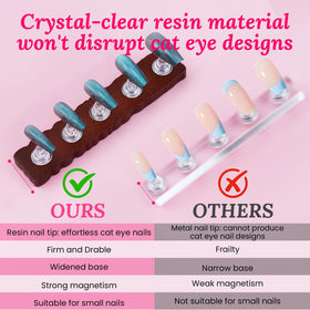 Heart-shaped acrylic nail holder with protective film