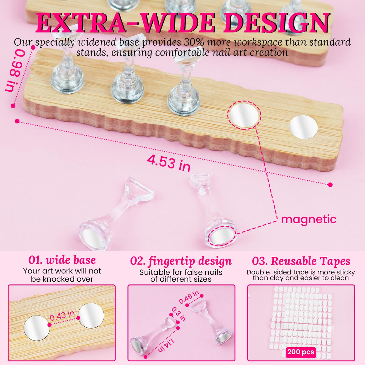 Heart-shaped nail holder from ESUOHYM Nail Stand Set