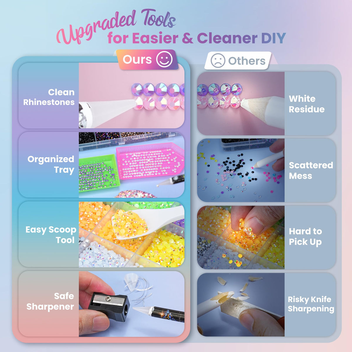Heart sharpener and sticky pen in the Bedazzling Kit