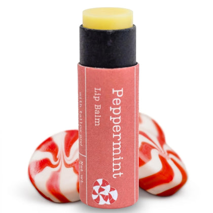 Hearth and Homestead Beef Tallow Lip Balm peppermint front view