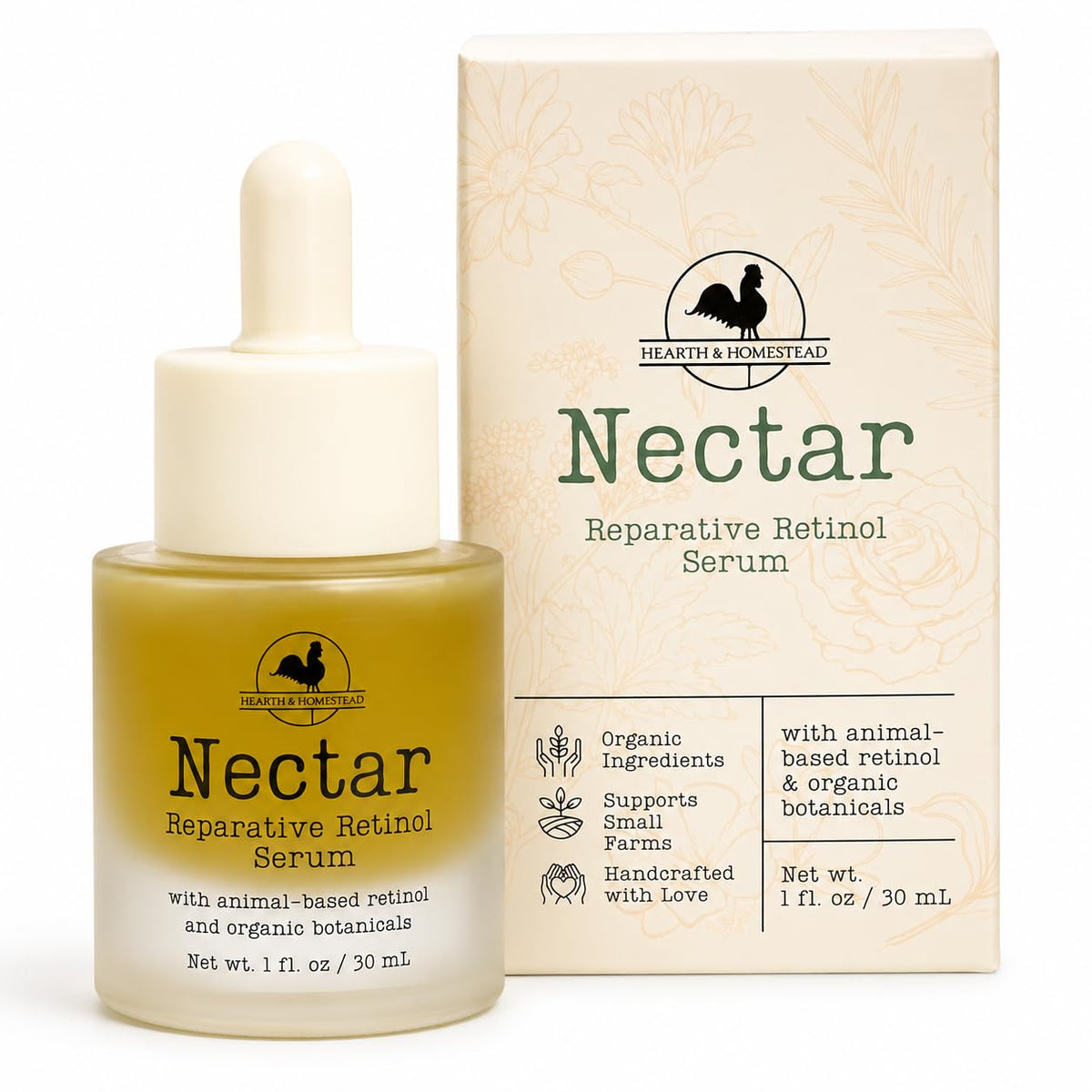 Hearth and Homestead Nectar Natural Retinol Serum front view