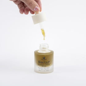 Hearth and Homestead Nectar Serum application on skin