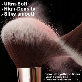 HEDIVIA powder puffs included in the makeup brush set