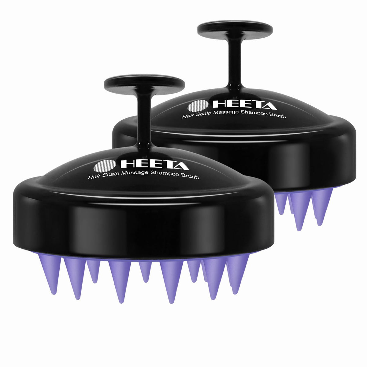 HEETA 2-Pack Scalp Massager with silicone bristles front view
