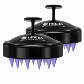 HEETA 2-Pack Scalp Massager with silicone bristles front view