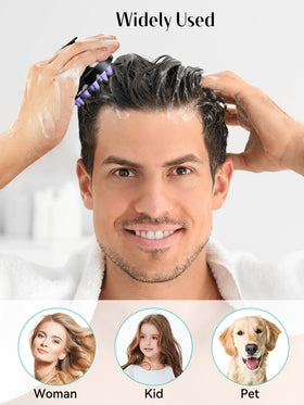 HEETA Scalp Massager being used on hair