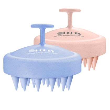 HEETA Scalp Massager front view with silicone bristles