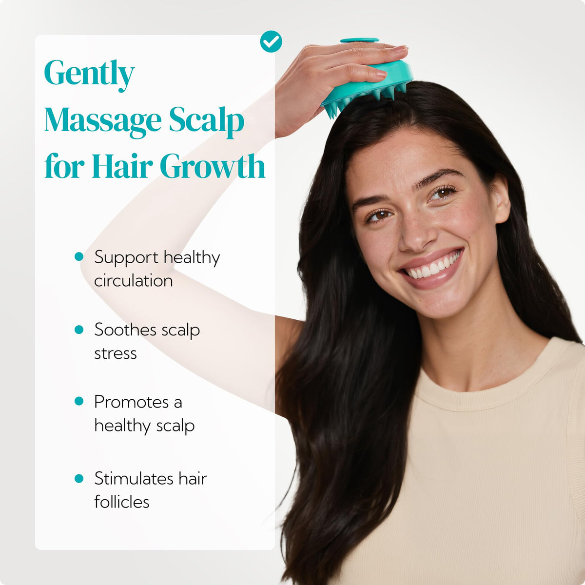 HEETA Scalp Massager Scrubber Brush side view