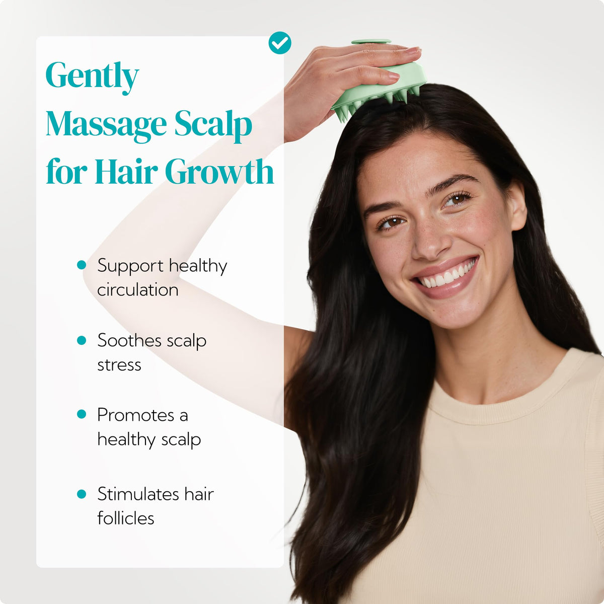 HEETA Scalp Massager Scrubber Brush side view